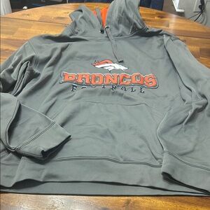 Broncos Football Gray Hoodie‎